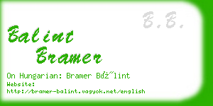 balint bramer business card